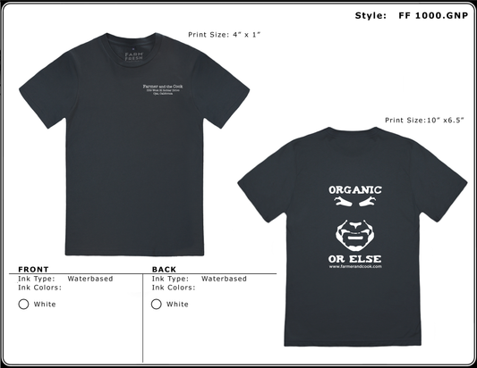 organic or else short sleeve cotton t-shirt-black